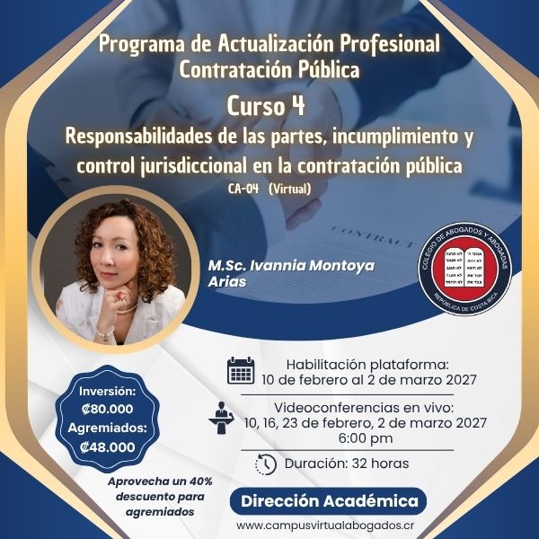 CA-04 Responsabilidades de las partes, incumplimiento y control jurisdiccional en la contratación pública