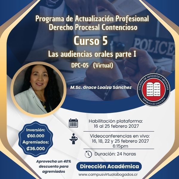 DPC-05 Las audiencias orales parte I